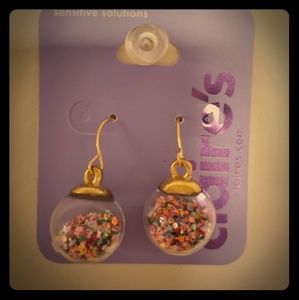 Globe glitter earrings